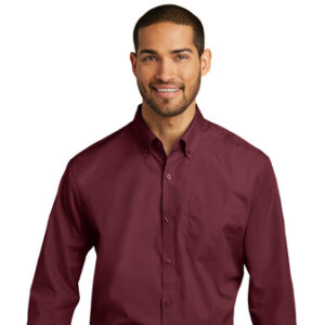 Port Authority Long Sleeve Carefree Poplin Shirt (W100) [MALE / VARÓN]